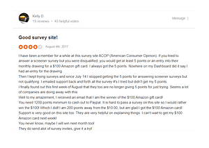American Consumer Opinion review from Sitejabber