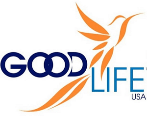 A screen shot of the Good Life usa website logo