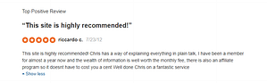Chris Farrell membership customer reviews rating from SiteJabber