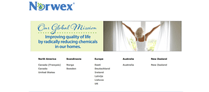 a screen shot of the norwex website