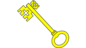Yellow Key Clip Art at Clker.com - vector clip art online, royalty free & public do…