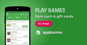 A screenshot of a cell phone with appkarma website app on it