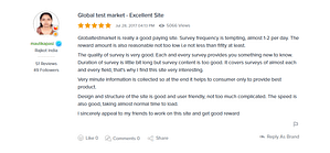 Global Test Market customer reviews rating from Trustpilot