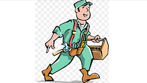 a cartoon picture of a handy man working