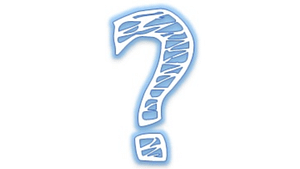 a picture of a blue and white question mark
