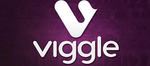 A screen shot of the Viggle app purple and white Logo 