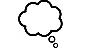 a black and white cartoon picture of a blank cloud
