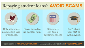 Repaying Student Loans Scam Debt Relief Operator Ad, Screen Shot