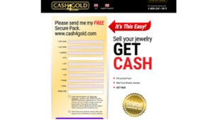 a screenshot pictures of cash4gold website