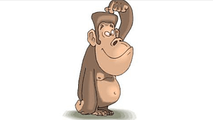Cartoon Monkey Head - Clip Art Library