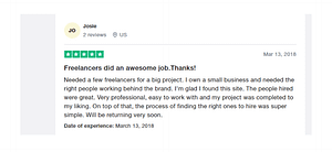 FreelanceMyWay customer reviews rating from trustpilot