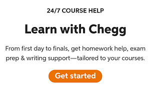 A picture from the Chegg Tutor website homepage 