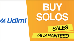 A screen shot of the words Udimi Buy Solo Solos Sales Guaranteed