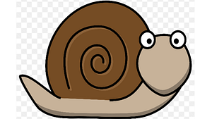 a cartoon picture of a snail