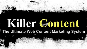 the killer content system’s logo with black yellow and white colors
