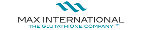 a screenshots of max international website logo
