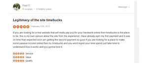 TrustPilot and SiteJabber Customer reviews and experiences from TimeBucks website