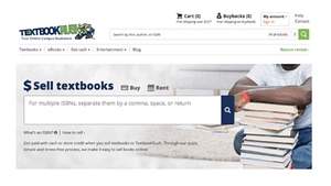 screenshot pictures of TextBookRush homepage