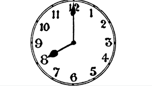 a black and white picture of a clock